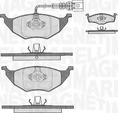 Magneti Marelli 363916060536 - Гальмівні колодки, дискові гальма autozip.com.ua