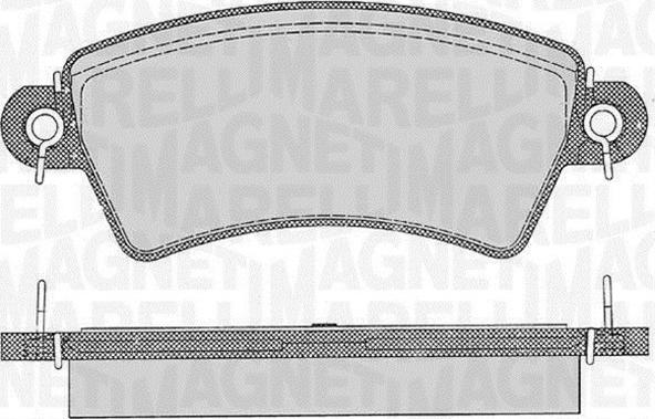 Magneti Marelli 363916060537 - Гальмівні колодки, дискові гальма autozip.com.ua