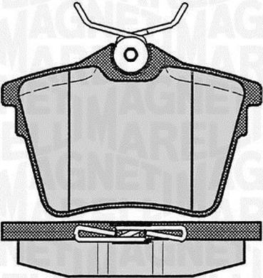 Magneti Marelli 363916060616 - Гальмівні колодки, дискові гальма autozip.com.ua