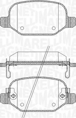 Magneti Marelli 363916060688 - Гальмівні колодки, дискові гальма autozip.com.ua