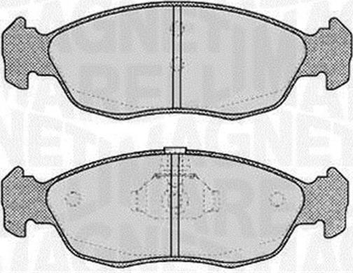 Magneti Marelli 363916060196 - Гальмівні колодки, дискові гальма autozip.com.ua