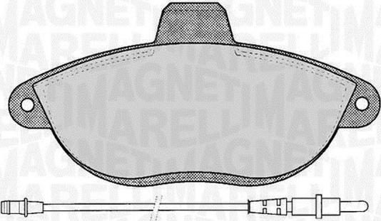 Magneti Marelli 363916060192 - Гальмівні колодки, дискові гальма autozip.com.ua