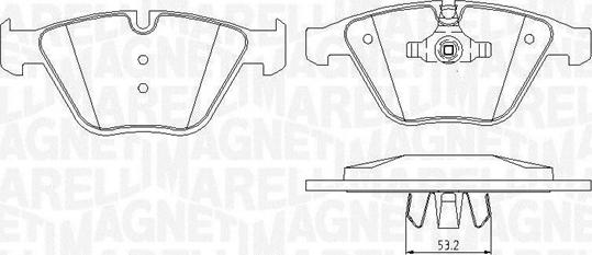 Magneti Marelli 363916060150 - Гальмівні колодки, дискові гальма autozip.com.ua