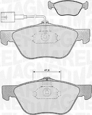 Magneti Marelli 363916060103 - Гальмівні колодки, дискові гальма autozip.com.ua