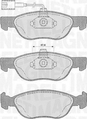 Magneti Marelli 363916060102 - Гальмівні колодки, дискові гальма autozip.com.ua