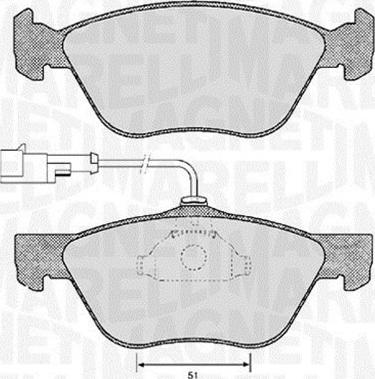 Magneti Marelli 363916060118 - Гальмівні колодки, дискові гальма autozip.com.ua