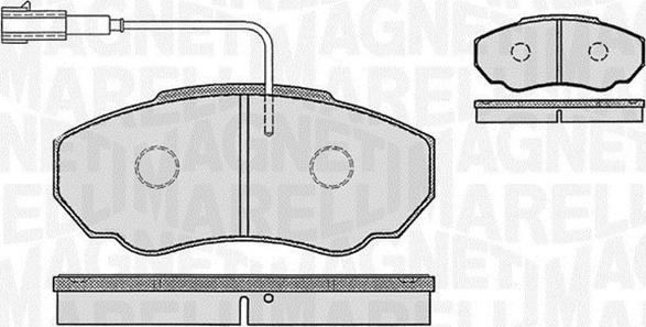 Magneti Marelli 363916060186 - Гальмівні колодки, дискові гальма autozip.com.ua