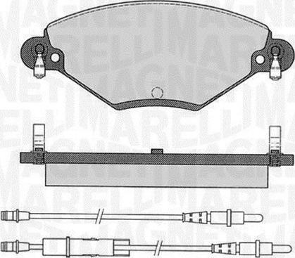 Magneti Marelli 363916060181 - Гальмівні колодки, дискові гальма autozip.com.ua