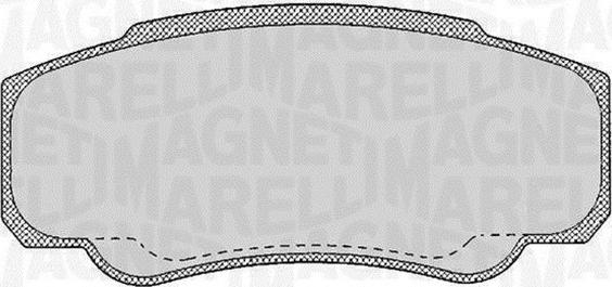 Magneti Marelli 363916060188 - Гальмівні колодки, дискові гальма autozip.com.ua