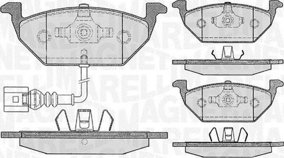 Magneti Marelli 363916060132 - Гальмівні колодки, дискові гальма autozip.com.ua