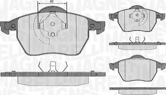 Magneti Marelli 363916060137 - Гальмівні колодки, дискові гальма autozip.com.ua