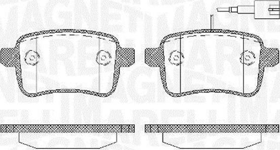 Magneti Marelli 363916060129 - Гальмівні колодки, дискові гальма autozip.com.ua