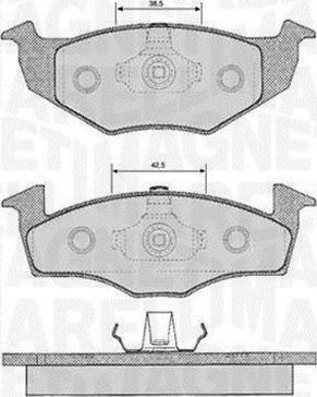 Magneti Marelli 363916060391 - Гальмівні колодки, дискові гальма autozip.com.ua