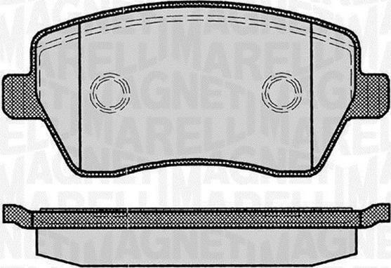 Magneti Marelli 363916060347 - Гальмівні колодки, дискові гальма autozip.com.ua