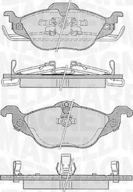 Magneti Marelli 363916060355 - Гальмівні колодки, дискові гальма autozip.com.ua