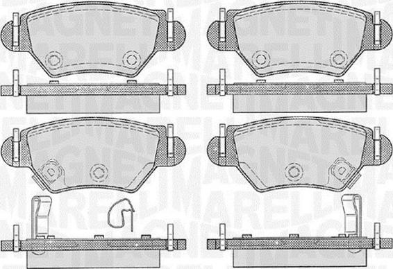 Magneti Marelli 363916060357 - Гальмівні колодки, дискові гальма autozip.com.ua