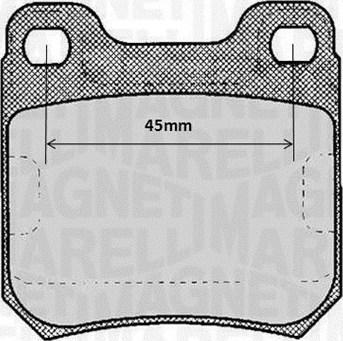 Magneti Marelli 363916060368 - Гальмівні колодки, дискові гальма autozip.com.ua