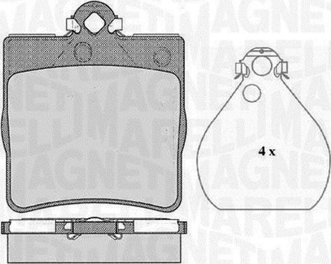 Magneti Marelli 363916060311 - Гальмівні колодки, дискові гальма autozip.com.ua