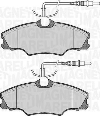 Magneti Marelli 363916060374 - Гальмівні колодки, дискові гальма autozip.com.ua