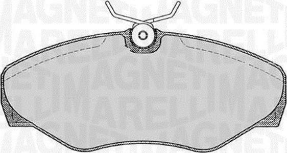 Magneti Marelli 363916060371 - Гальмівні колодки, дискові гальма autozip.com.ua