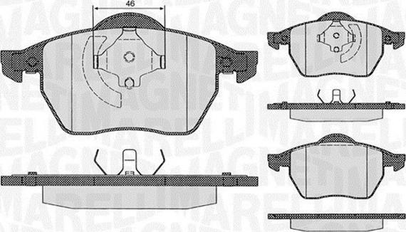 Magneti Marelli 363916060260 - Гальмівні колодки, дискові гальма autozip.com.ua