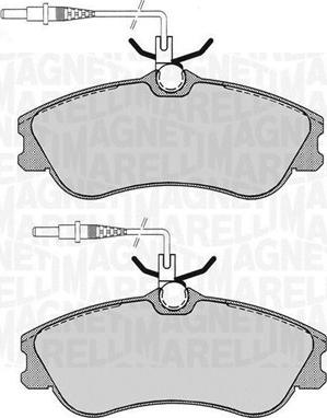 Magneti Marelli 363916060786 - Гальмівні колодки, дискові гальма autozip.com.ua