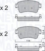 Magneti Marelli 363916061200 - Гальмівні колодки, дискові гальма autozip.com.ua