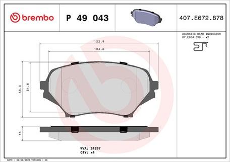 Magneti Marelli 363700449043 - Гальмівні колодки, дискові гальма autozip.com.ua