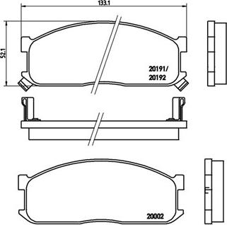 Brake Engineering PA608 - Гальмівні колодки, дискові гальма autozip.com.ua
