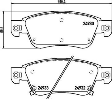 ATE 13.0460-3931.2 - Гальмівні колодки, дискові гальма autozip.com.ua