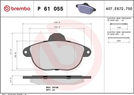 Magneti Marelli 363700461055 - Гальмівні колодки, дискові гальма autozip.com.ua