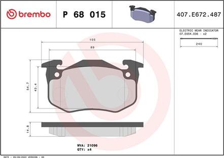 Magneti Marelli 363700468015 - Гальмівні колодки, дискові гальма autozip.com.ua