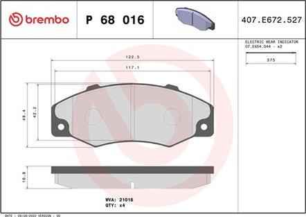 Magneti Marelli 363700468016 - Гальмівні колодки, дискові гальма autozip.com.ua