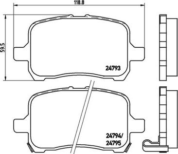 Akebono ACT1160 - Гальмівні колодки, дискові гальма autozip.com.ua