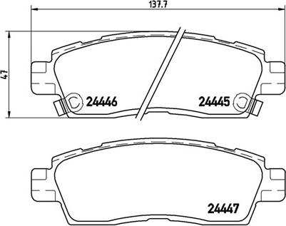 Wagner Lockheed WBP90045AD - Гальмівні колодки, дискові гальма autozip.com.ua