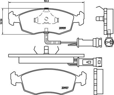 Magneti Marelli 363700424007 - Гальмівні колодки, дискові гальма autozip.com.ua