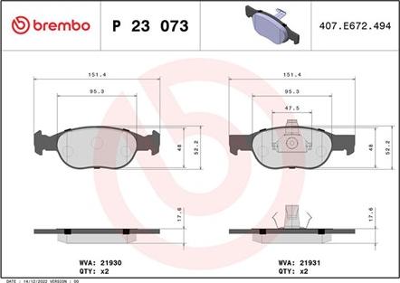 Magneti Marelli 363700423073 - Гальмівні колодки, дискові гальма autozip.com.ua