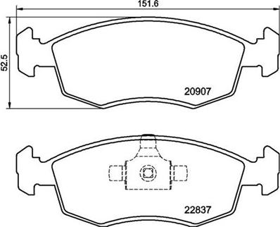 Magneti Marelli 363700423192 - Гальмівні колодки, дискові гальма autozip.com.ua