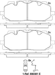 Magneti Marelli 363700585165 - Гальмівні колодки, дискові гальма autozip.com.ua