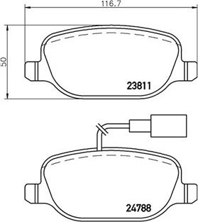 Magneti Marelli 363700523152 - Гальмівні колодки, дискові гальма autozip.com.ua