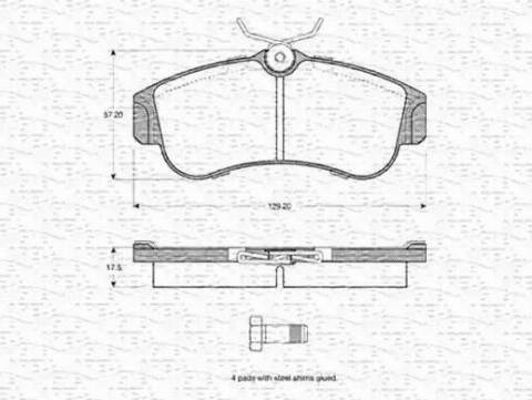 Magneti Marelli 363702160941 - Гальмівні колодки, дискові гальма autozip.com.ua