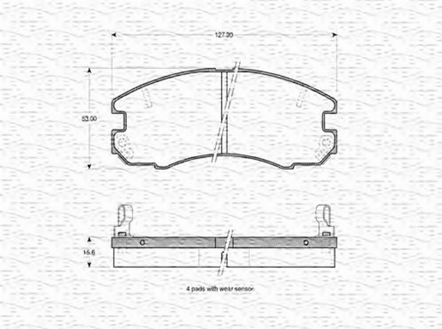 Magneti Marelli 363702160950 - Гальмівні колодки, дискові гальма autozip.com.ua