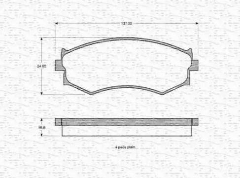 Magneti Marelli 363702160905 - Гальмівні колодки, дискові гальма autozip.com.ua