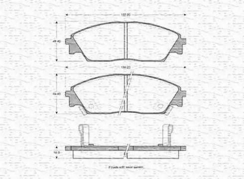 Magneti Marelli 363702160903 - Гальмівні колодки, дискові гальма autozip.com.ua