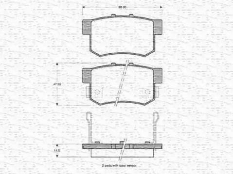 Magneti Marelli 363702160912 - Гальмівні колодки, дискові гальма autozip.com.ua