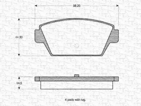 Magneti Marelli 363702160988 - Гальмівні колодки, дискові гальма autozip.com.ua