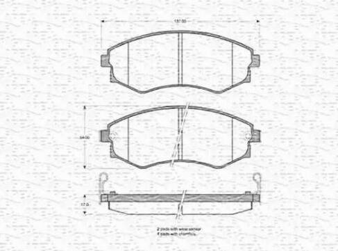 Magneti Marelli 363702160974 - Гальмівні колодки, дискові гальма autozip.com.ua