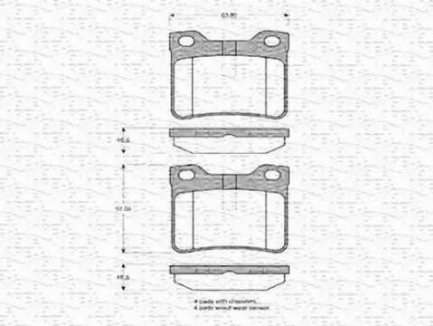 Magneti Marelli 363702160405 - Гальмівні колодки, дискові гальма autozip.com.ua