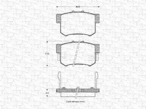 Magneti Marelli 363702160543 - Гальмівні колодки, дискові гальма autozip.com.ua