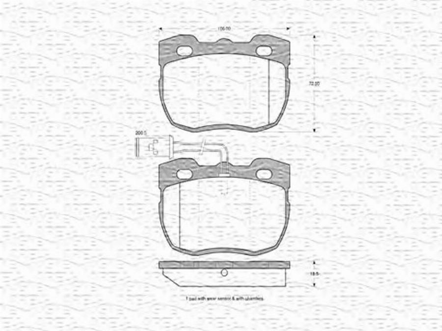 Magneti Marelli 363702160558 - Гальмівні колодки, дискові гальма autozip.com.ua